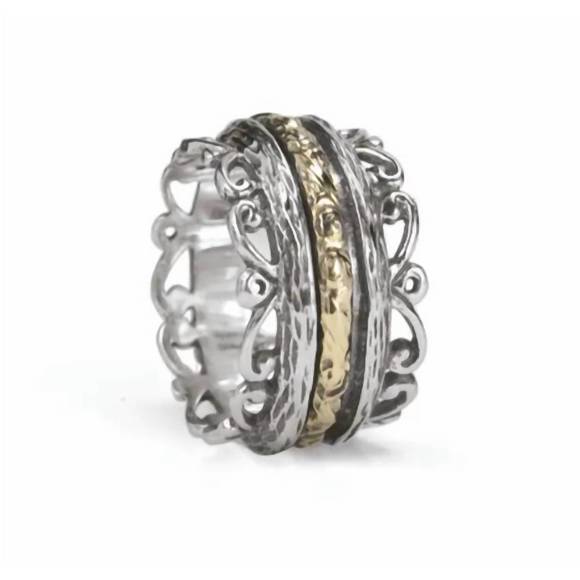 NEW MEDITATION RINGS women's brook ring in silver gold